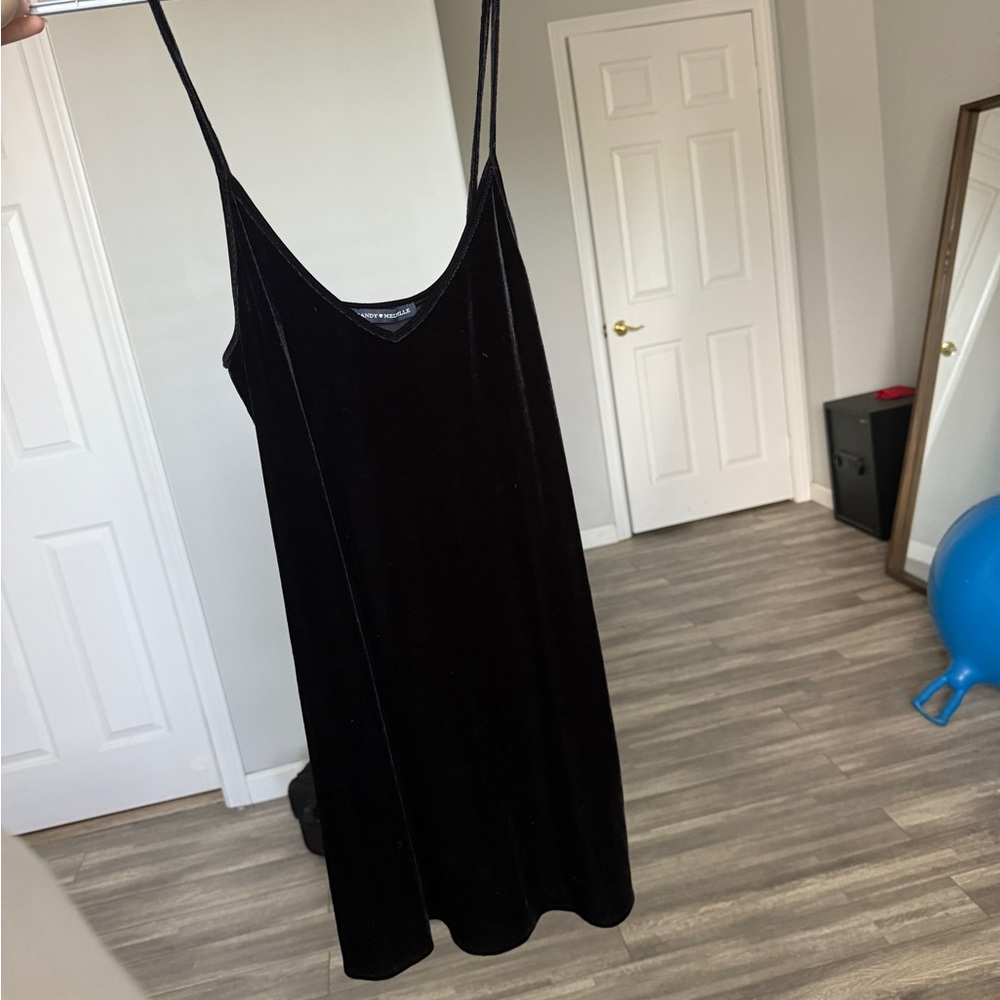 Black Velvet Slip Dress